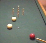 wei&szlig;e Kugel als Bande