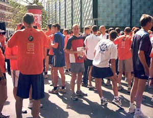 Start bei den Messehallen am Schlo&szlig;teich