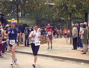 Zieleinlauf vor der Stadthalle